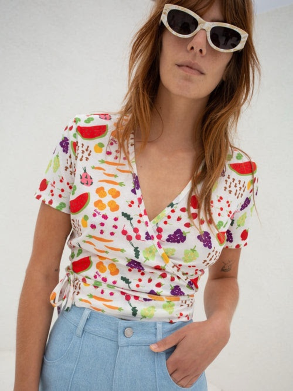 Lisa Says Gah Lucille Wrap Top in Farmer’s Market
